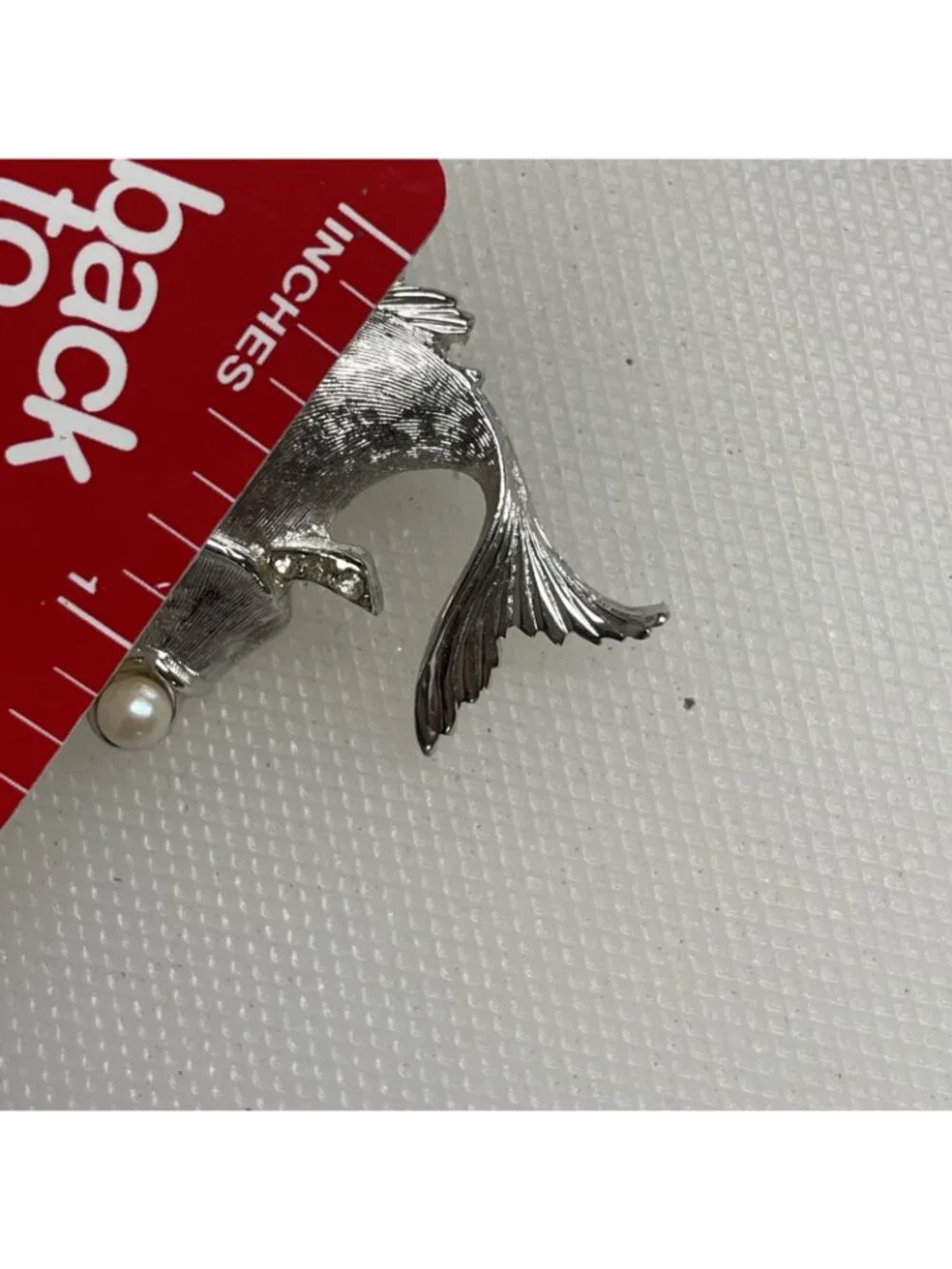 Vintage Signed Kramer Silver-Tone Fish Brooch Rare Pin